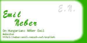 emil neber business card